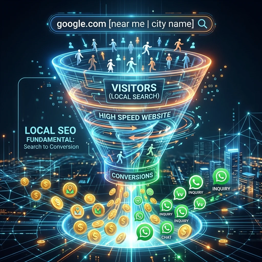 El embudo de conversión de tráfico orgánico local (SEO)